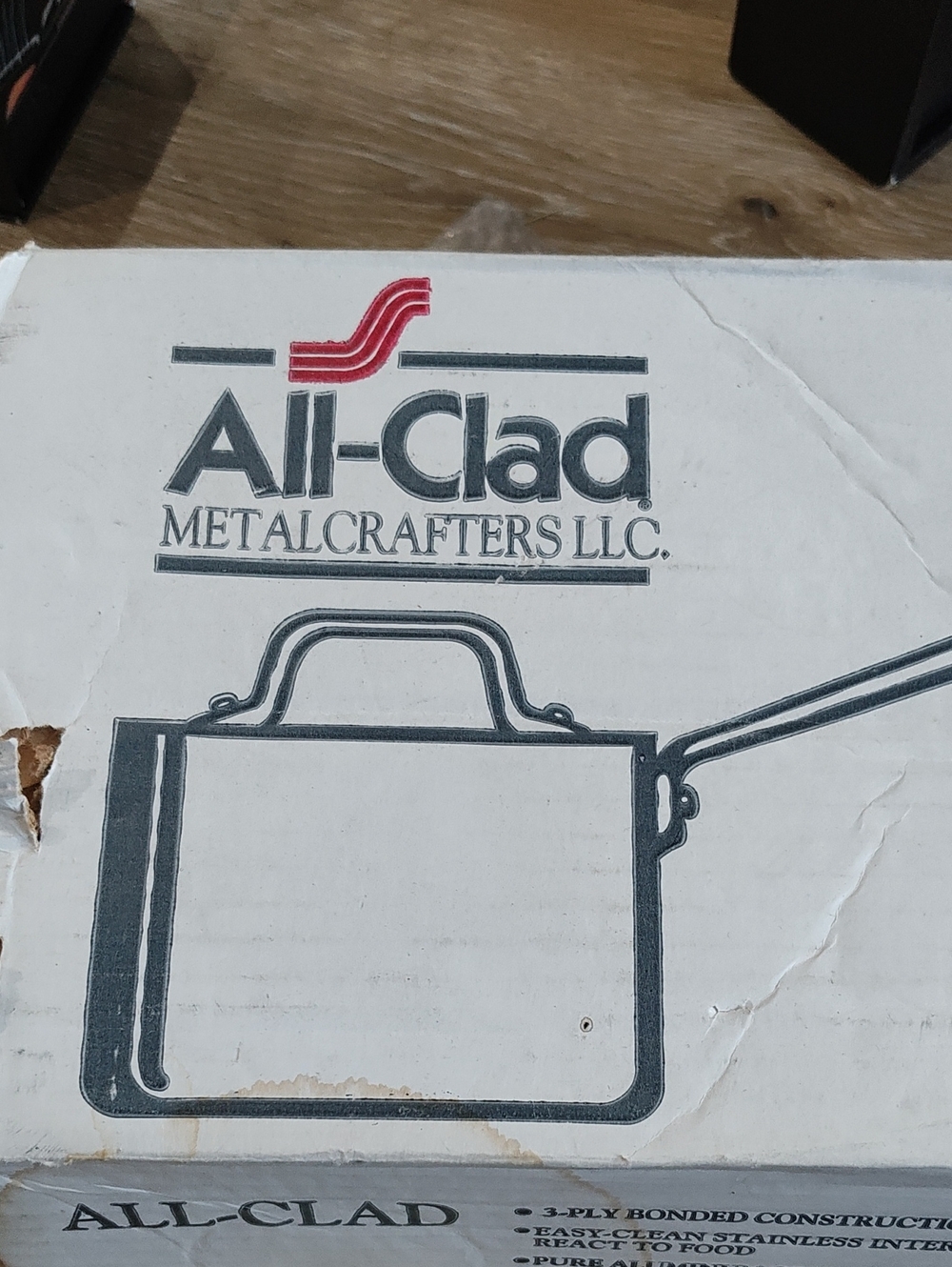 All-Clad White and Gray Cookware Box - All-Clad Branded